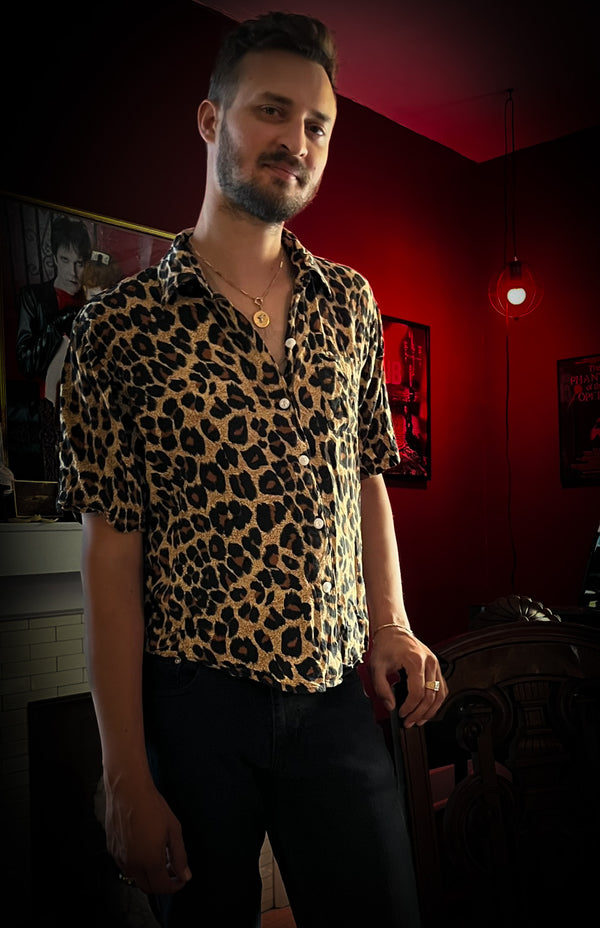Argee Leopard Print Button Down Shirt