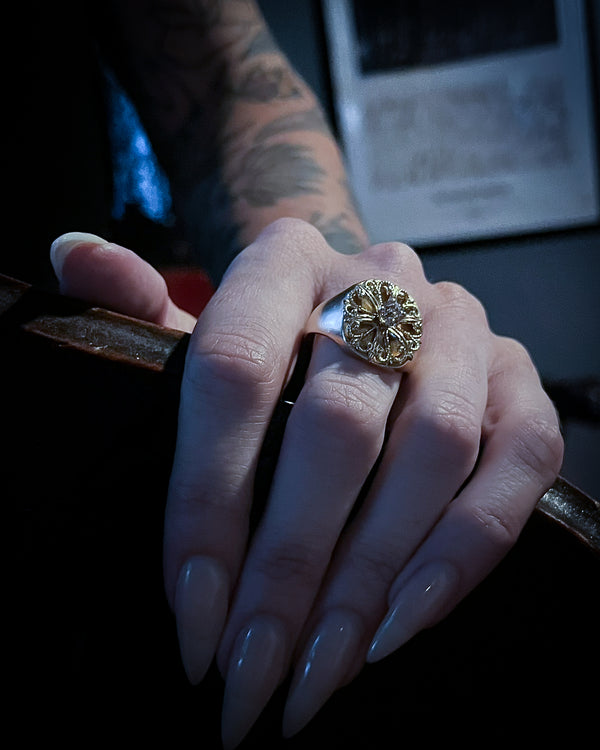 Ornate Wrought Iron Signet Ring