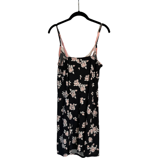 Black Floral Slip Dress