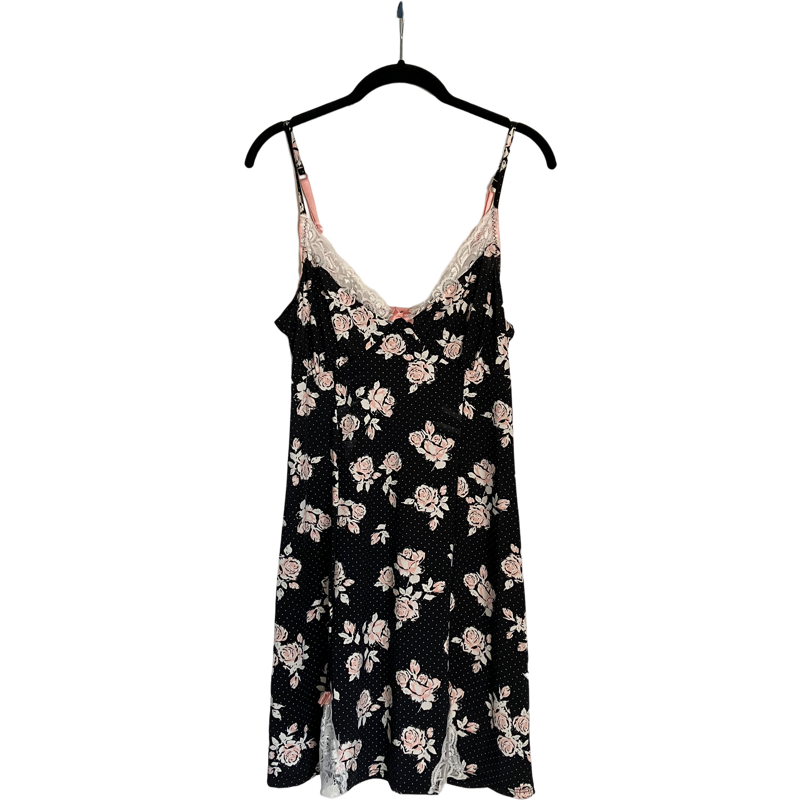 Black Floral Slip Dress