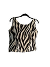 Brown and White Zebra Top
