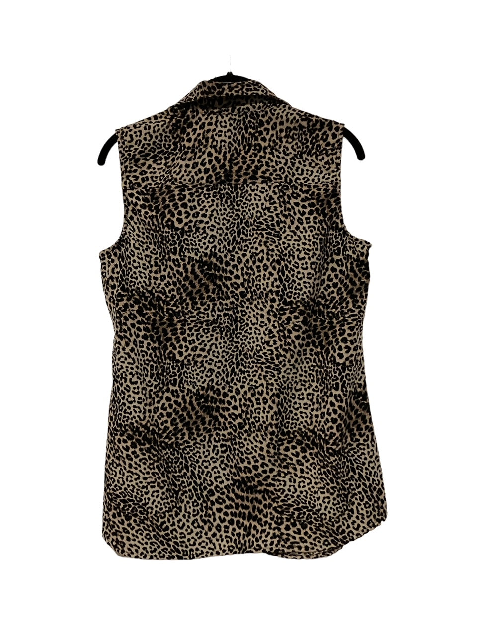 Leopard Print Sleeveless Blouse