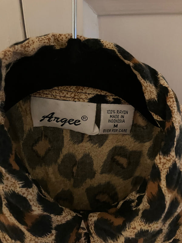 Argee Leopard Print Button Down Shirt