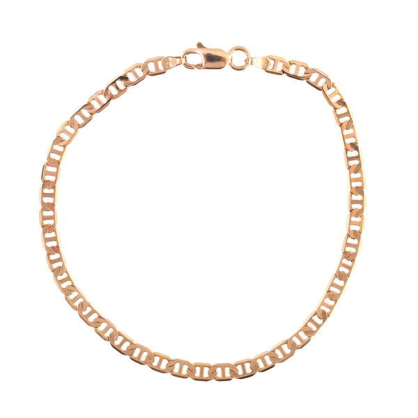 18K Gold Anchor Chain Bracelet