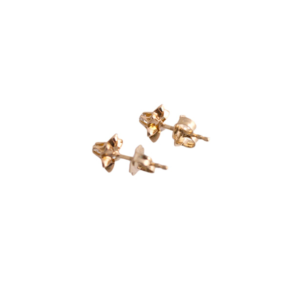 Vintage 14K Gold Diamond Stud Earrings