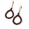 Bohemian Garnet Tear Drop Dangle Earrings