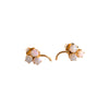 14K Gold Opal Clover Earrings