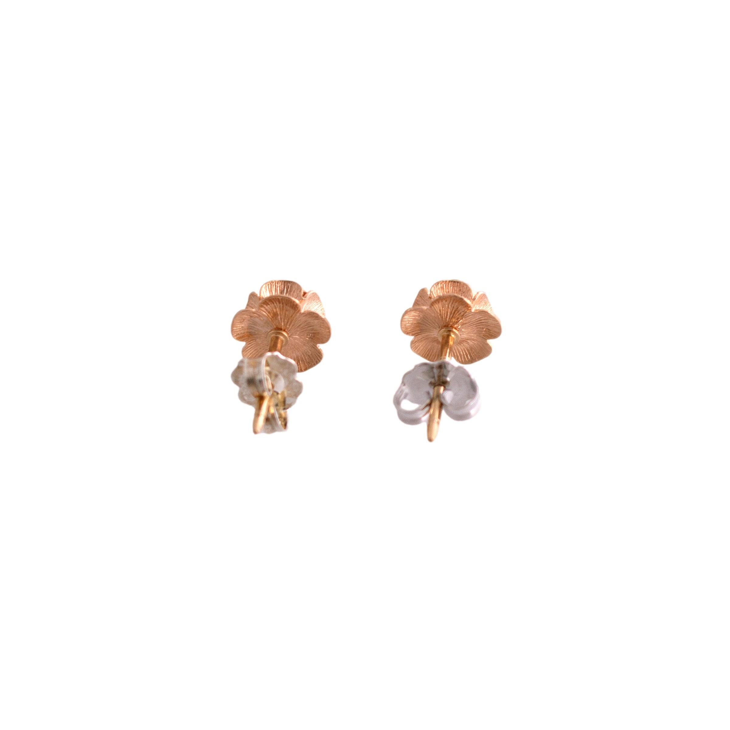 14K Rose Stud Earrings