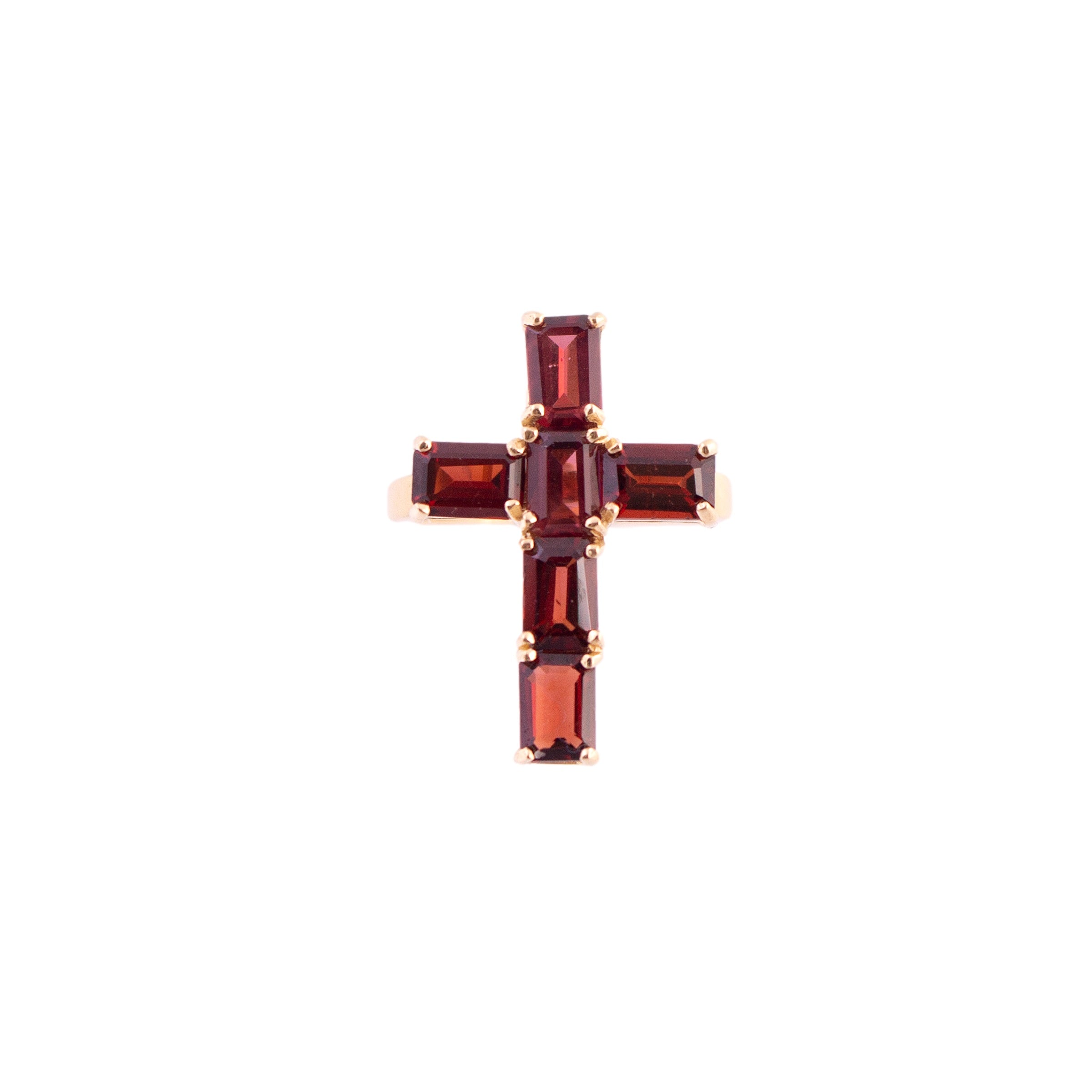 Repurposed Garnet Cross Ring