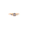 14K Two Tone 3 Diamond Engagement Ring