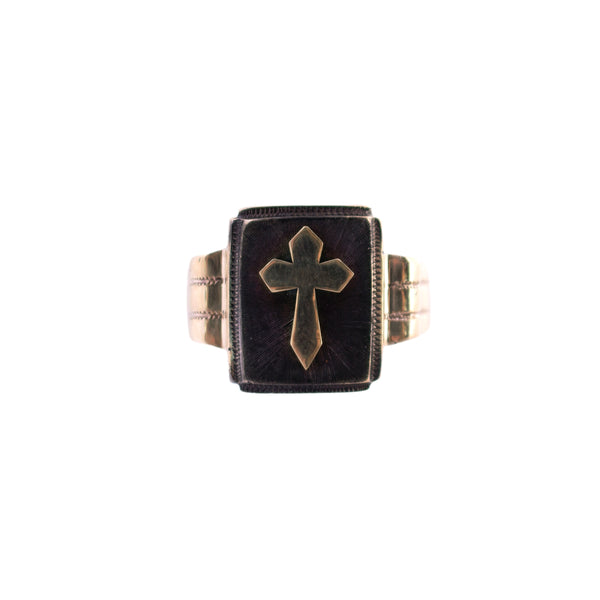 Upcycled 10K/14K Gold Cross Ring