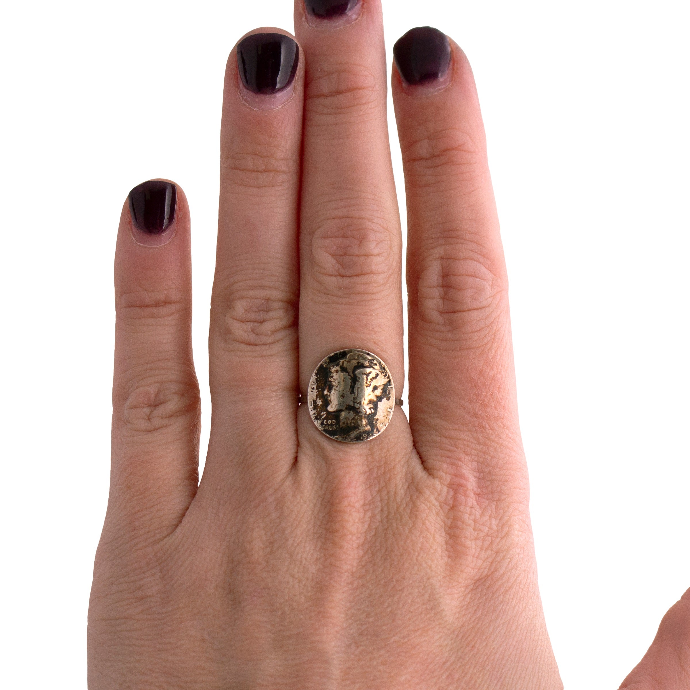 Mercury Dime Coin Ring