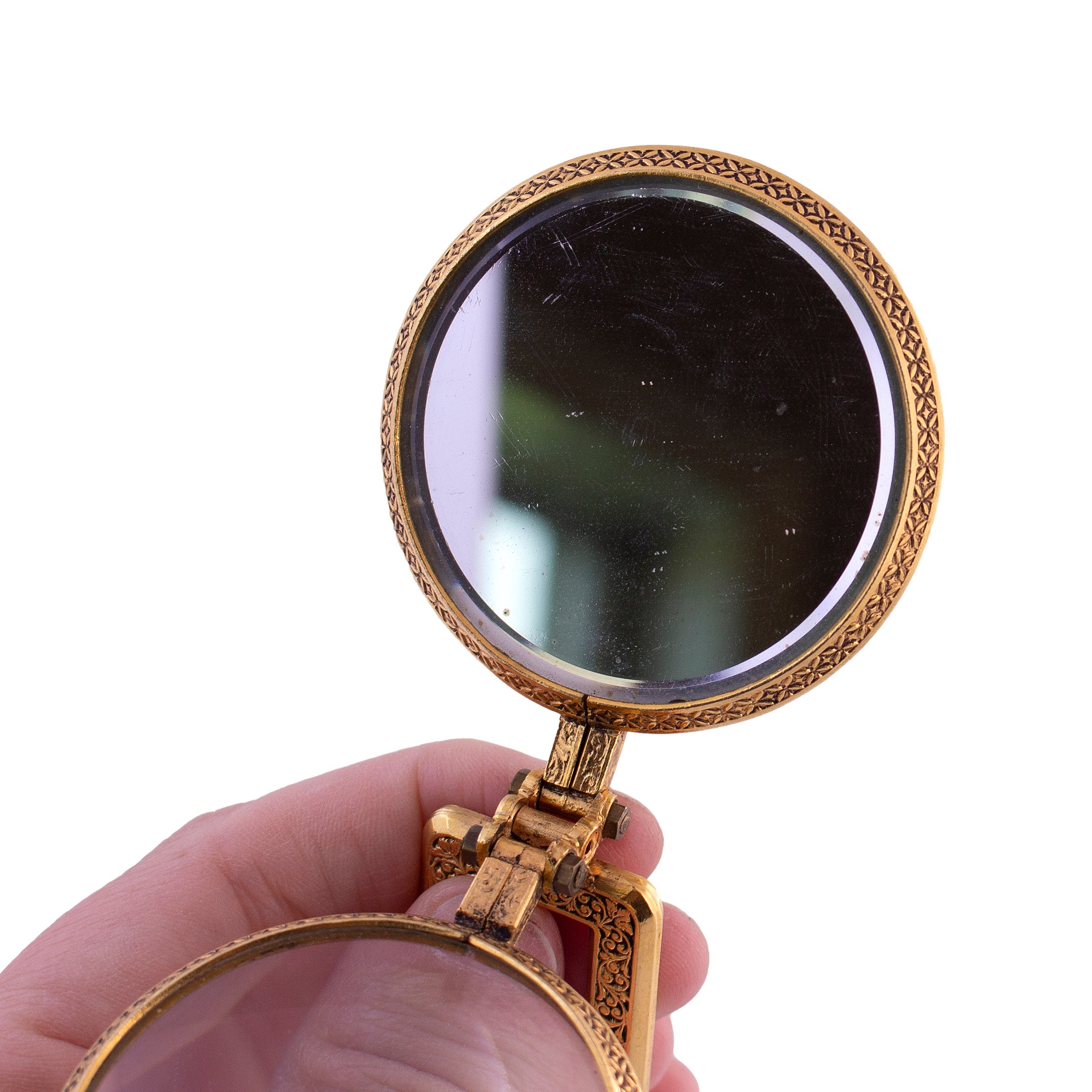 Vintage Mirror and Magnifying Glass Compact
