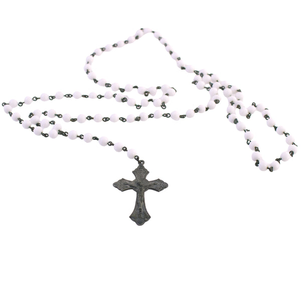 Vintage White Rosary