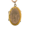 Engraved Locket on Decorative Link Chain