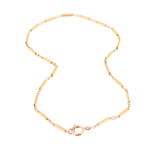 Gold Filled Bar Link Necklace