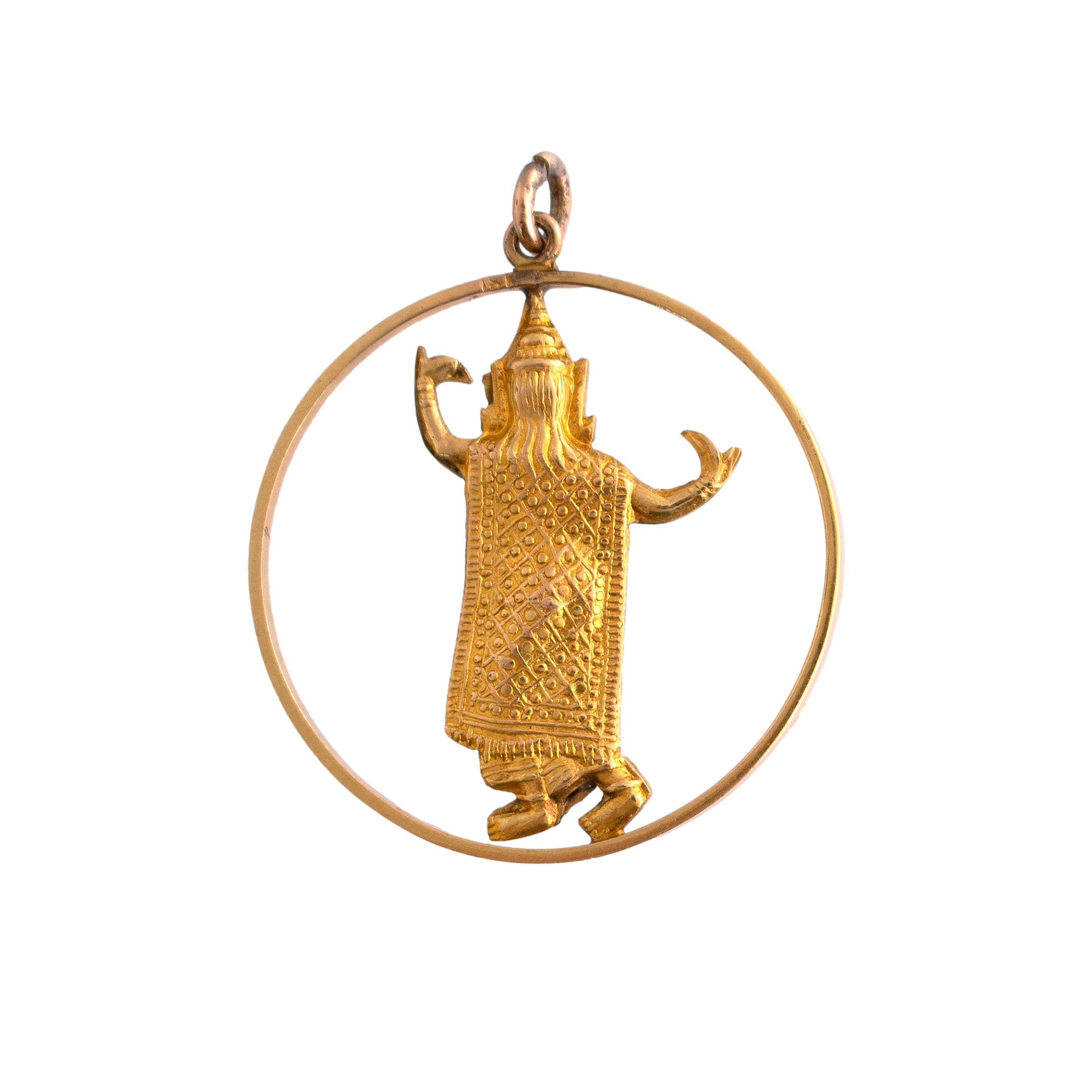 18K Gold Thai Amulet Charm