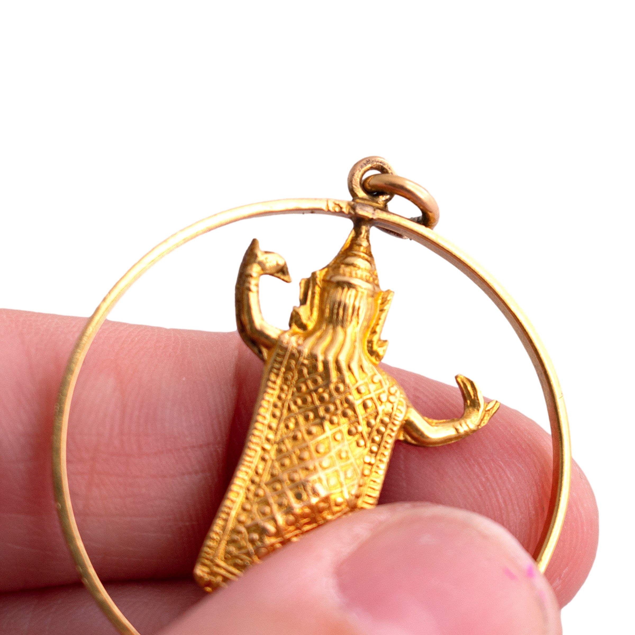 18K Gold Thai Amulet Charm