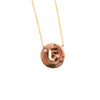 14K Gold Lady and Diamond Coin Style Necklace