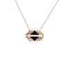 Upcycled Geometric Two Tone Pendant on Chain