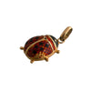 18K Gold Enameled Ladybug Charm