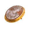 10K Gold Artemis Shell Cameo Pin/Pendant