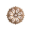 Antique Diamond and Seed Pearl Starburst Pin/Pendant