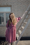 Gray and Pink Patterned Dress