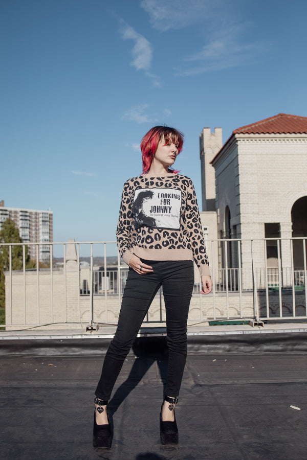 Looking For Johnny Upcycled Leopard Sweater
