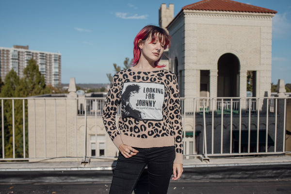 Looking For Johnny Upcycled Leopard Sweater