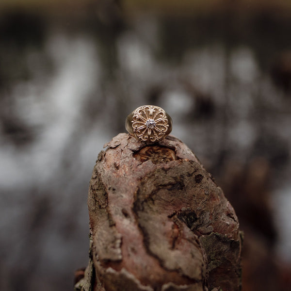 Ornate Wrought Iron Signet Ring