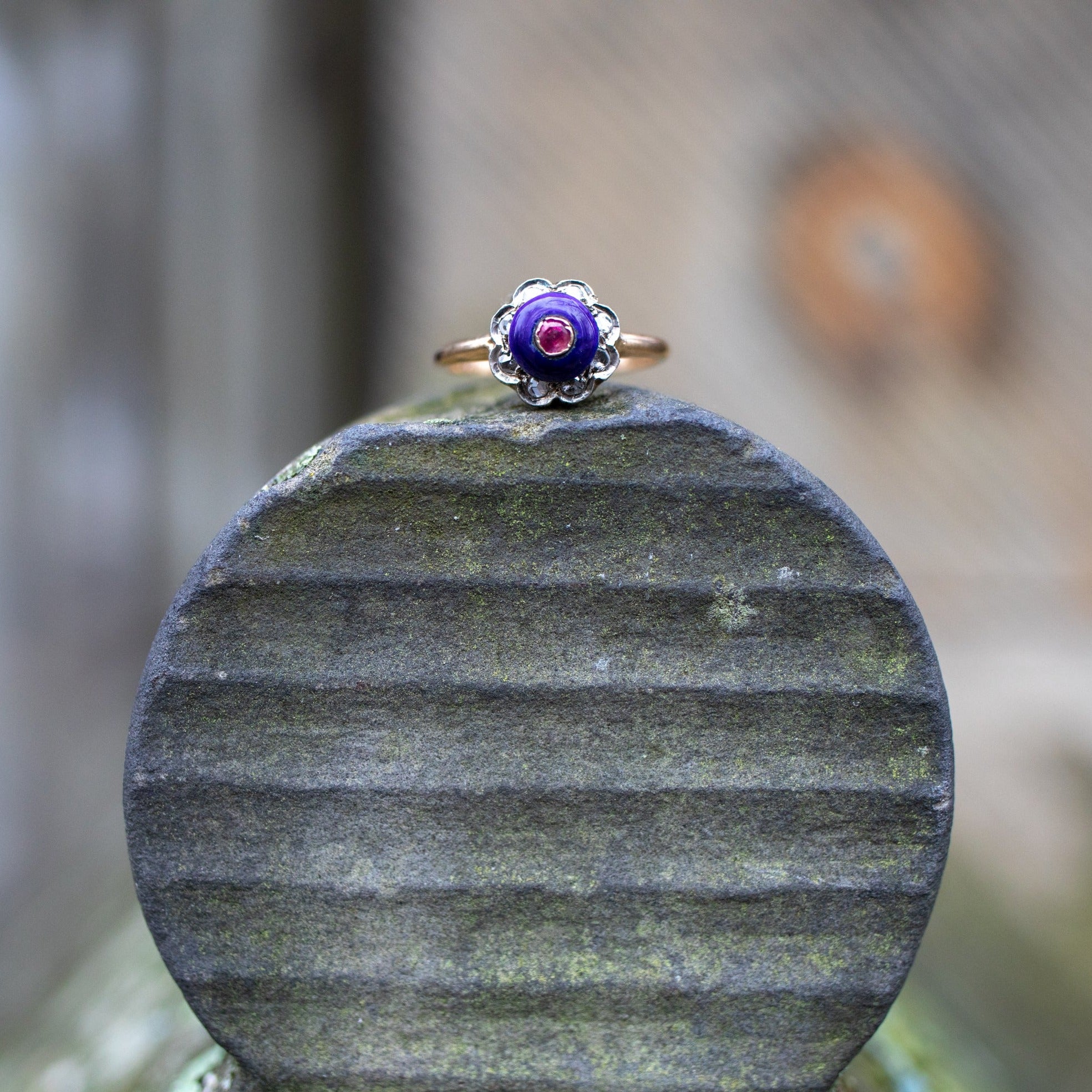 Ruby and Enamel Ring