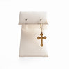 Gold Filled Decorative Cross Single Earring