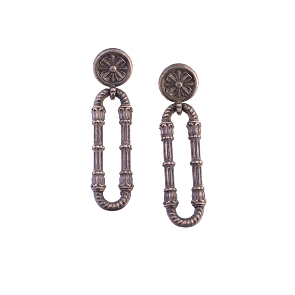Wrought Iron Link Drop Earrings