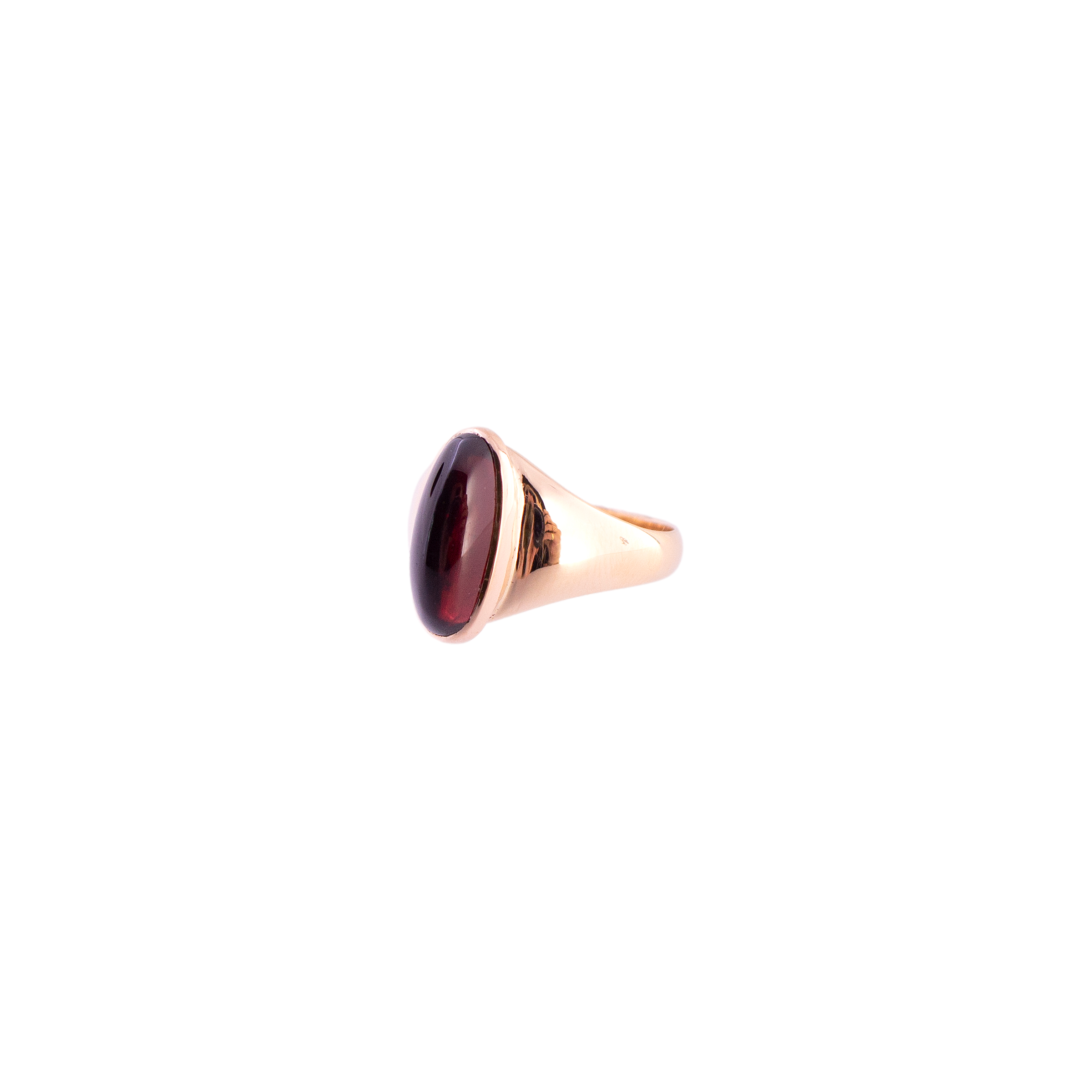 Upcycled Garnet Cabochon Ring