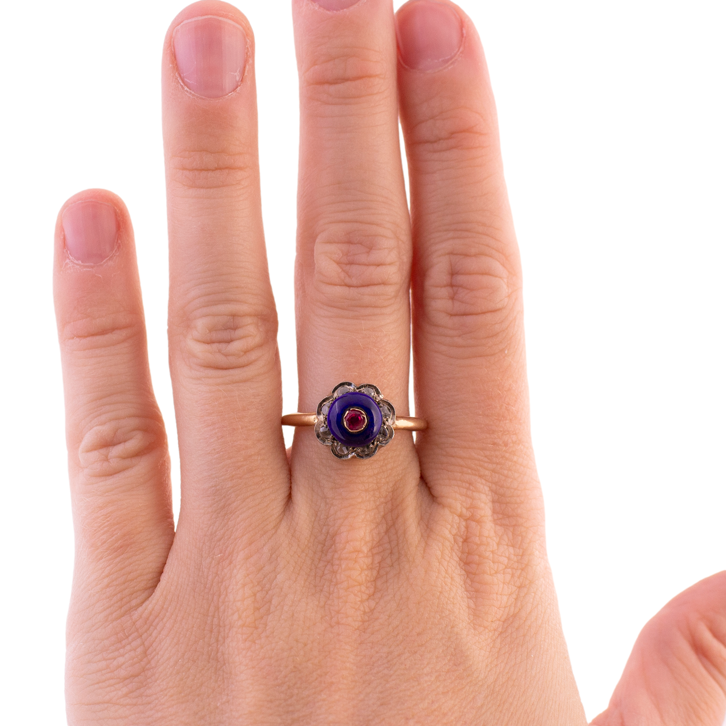 Ruby and Enamel Ring