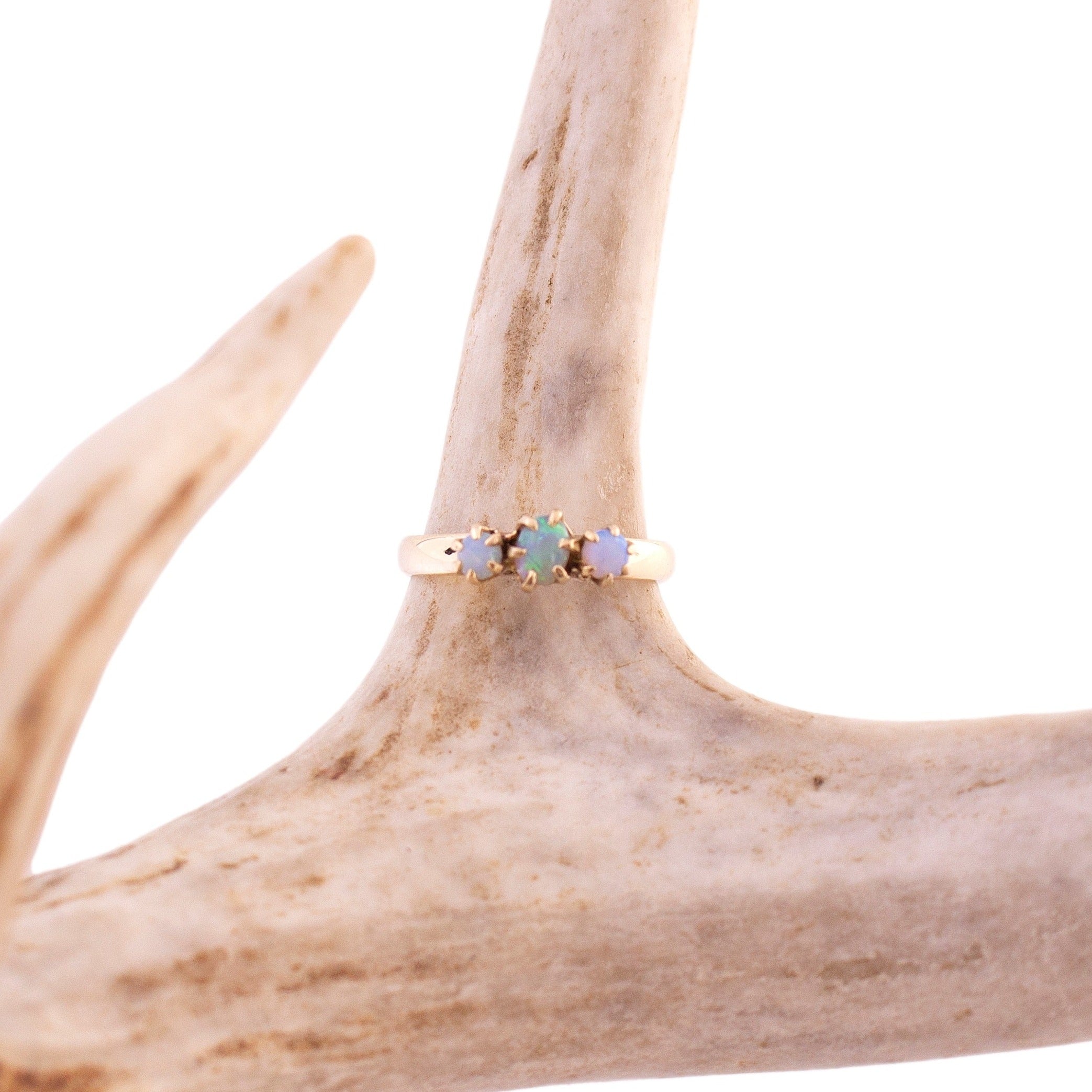 Upcycled Opal Three Stone Ring