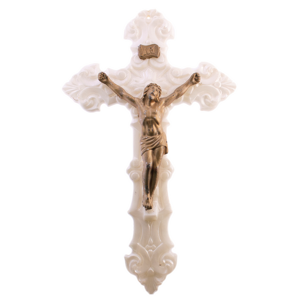 White and Gold Crucifix