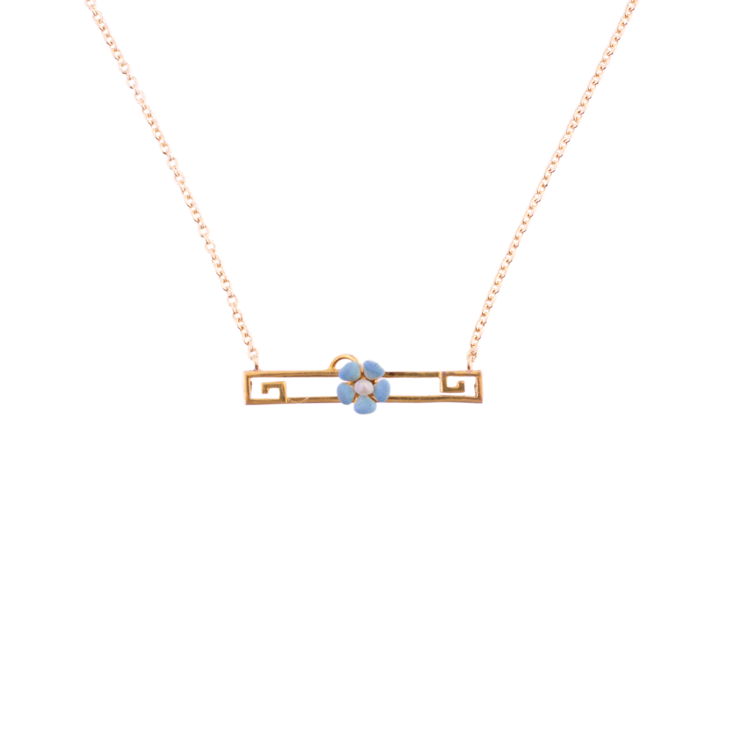 Forget Me Not Bar Necklace