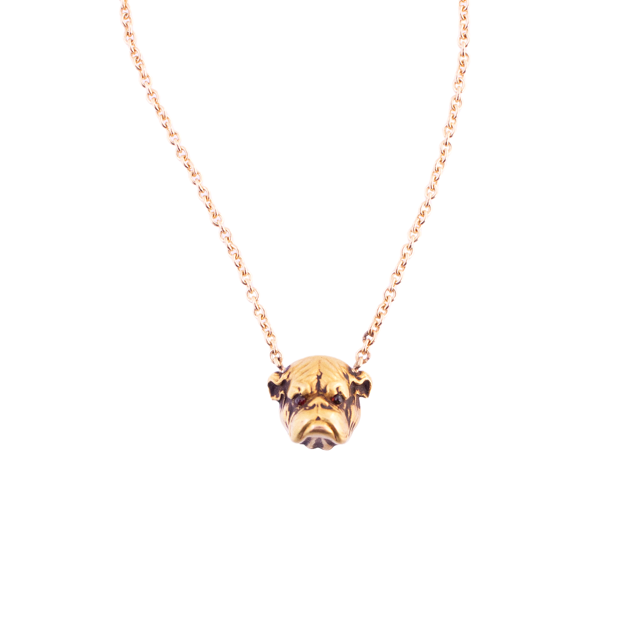 Gold Bulldog Necklace