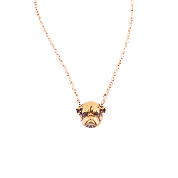 Gold Bulldog Necklace