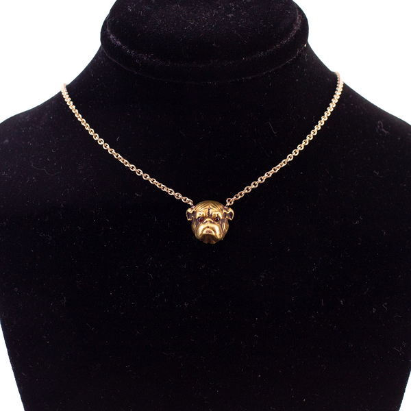 Gold Bulldog Necklace