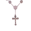 Crucifix and Bead Rosary Necklace