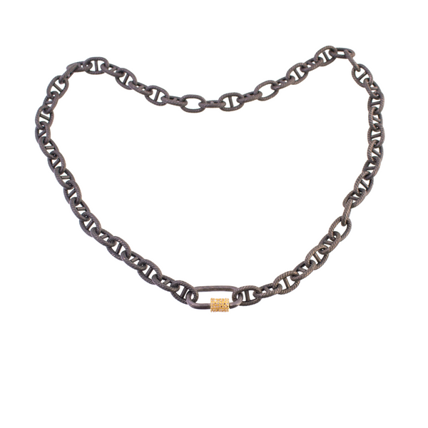 Oxidized Anchor Chain with Carabiner Clasp