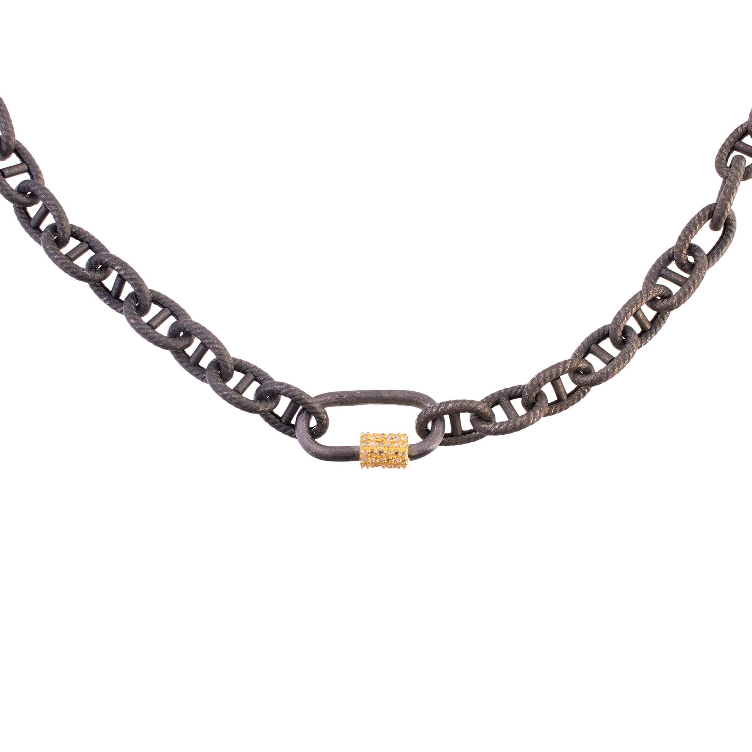 Oxidized Anchor Chain with Carabiner Clasp