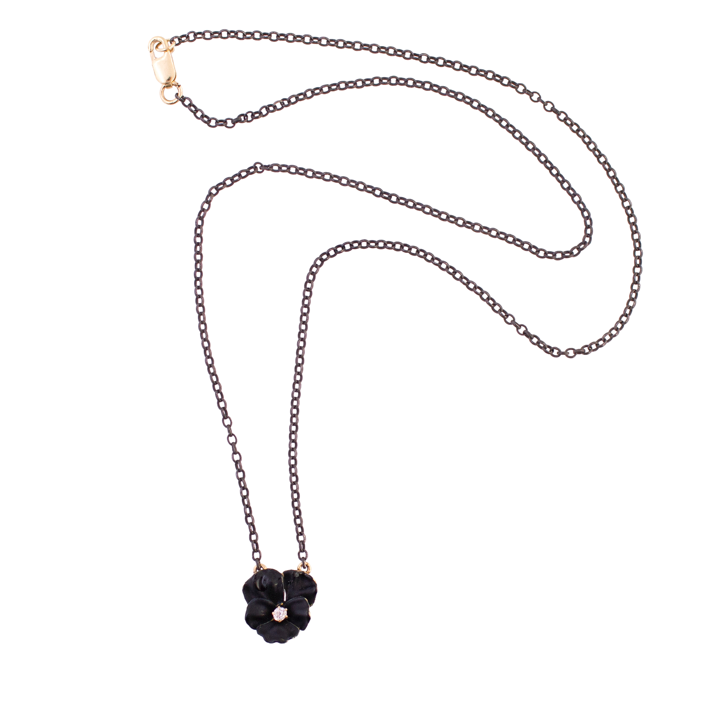 Black Flower Necklace