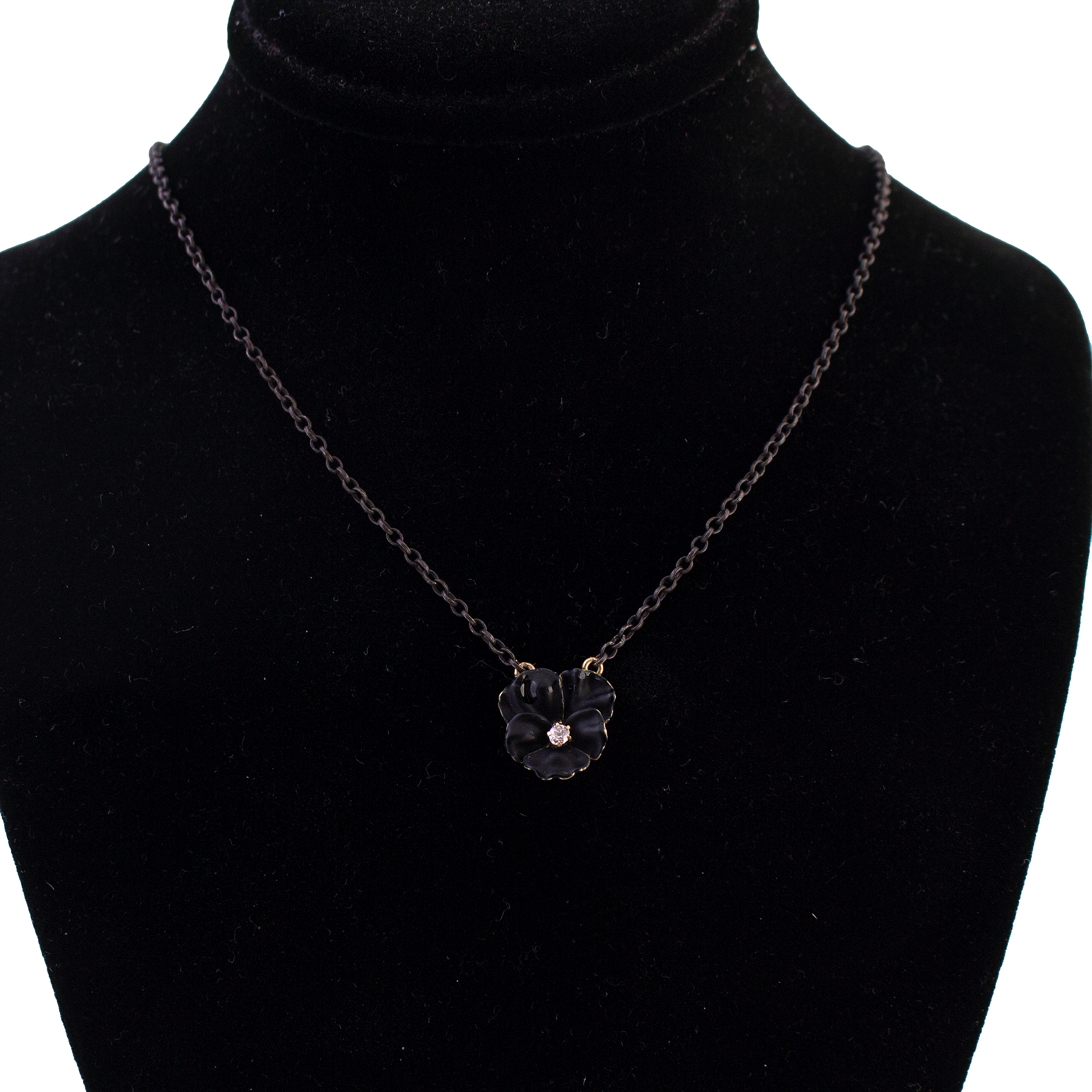 Black Flower Necklace