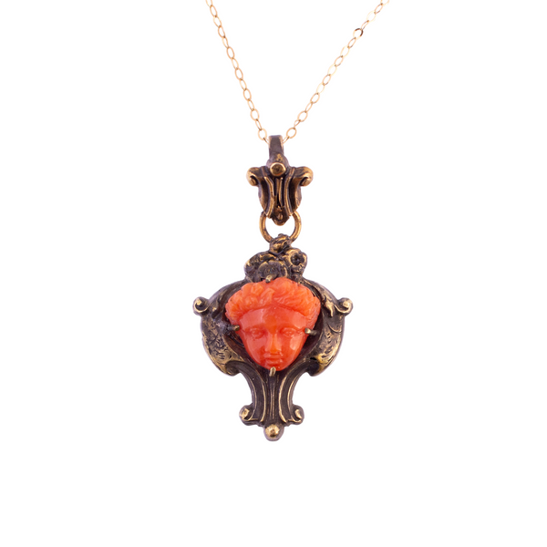 Antique Cherub Cameo Necklace