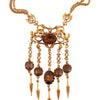 Brown Tiered Dramatic Necklace